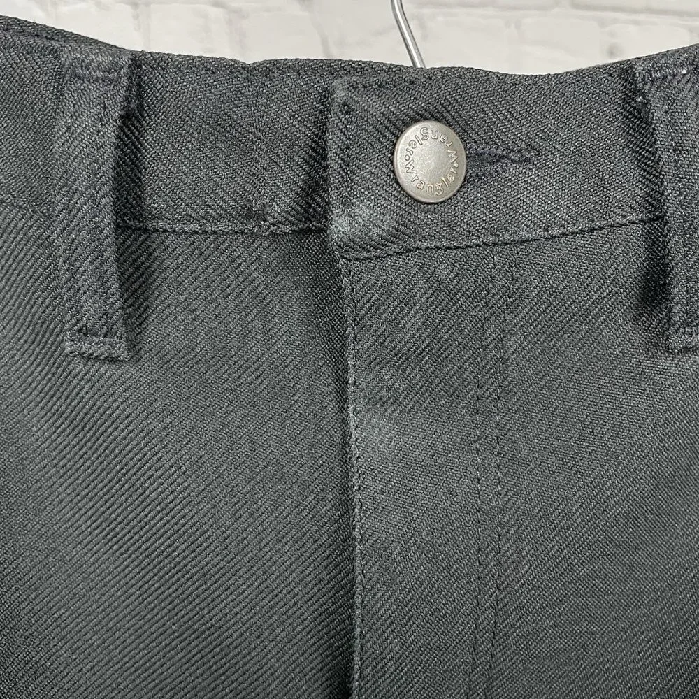 VTG Wrangler Black Straight Leg Workwear Easy Care Pants Retro USA  (43x26.5)